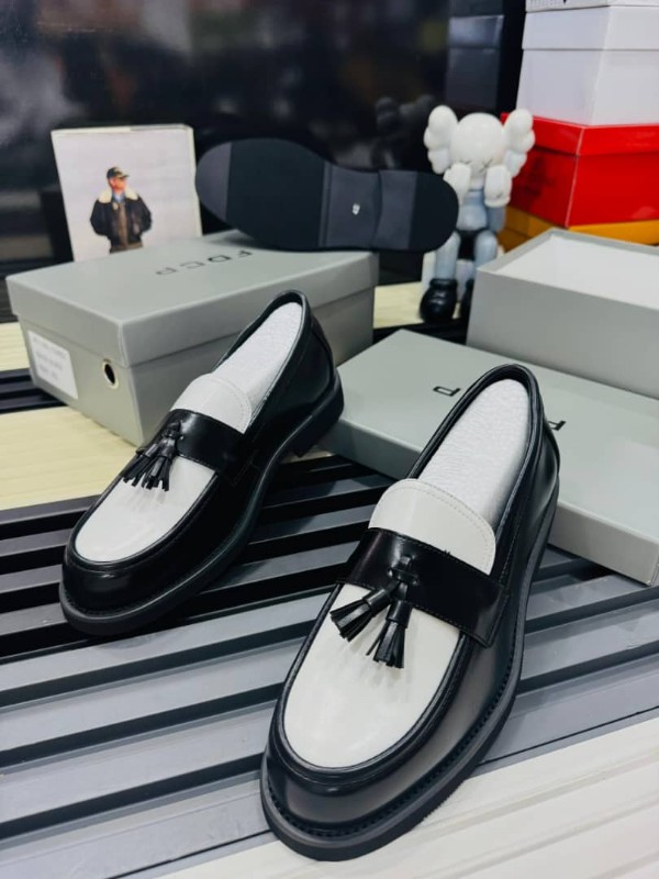 Two-Tone Tassel Loafers