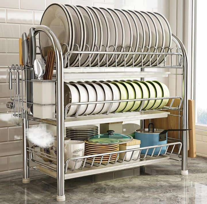 3-Tier Stainless Steel Dish Drying Rack