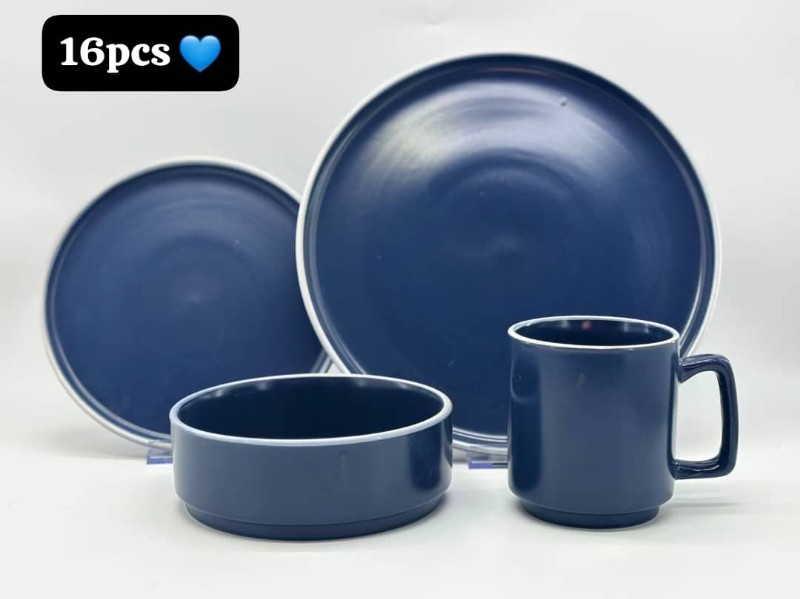 Navy Blue 16-Piece Dinnerware Set