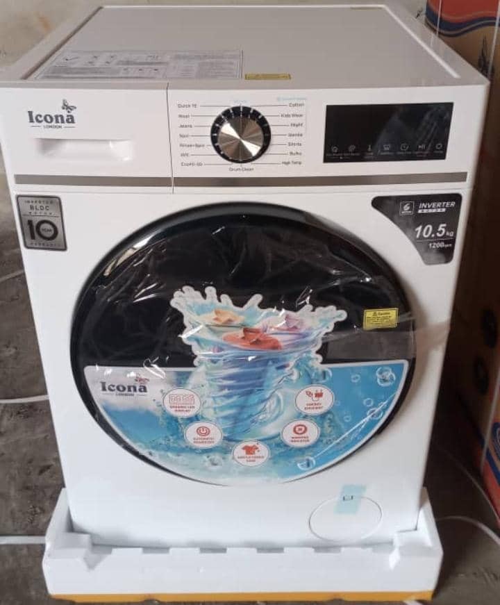 Icona London 10.5kg Inverter Washing Machine
